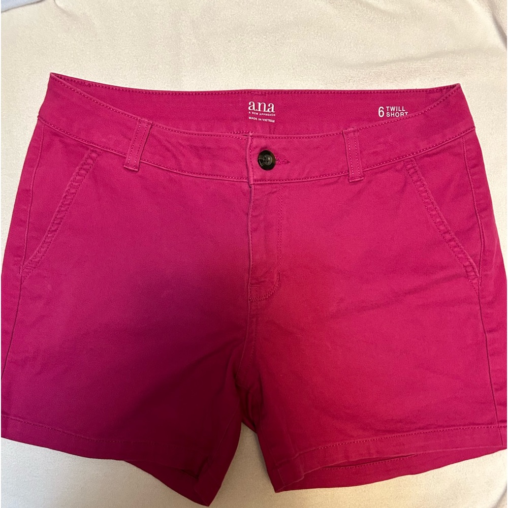 A.N.A. Twill Hot Pink Shorts. Size 6